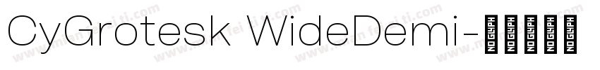 CyGrotesk WideDemi字体转换